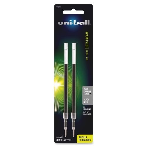 Uni-Ball JetStream Ballpoint Pen Refill - Bold Point -Black - 2/Pack - SAN35972