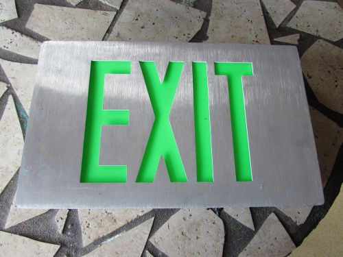 EMERGENCY EXIT METAL BOX - GREEN &#034;EXIT&#034;