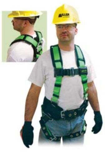 Contractors Non Stretch Harness Miller Neon Green Two leg Stretchstop Rebar 2014