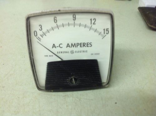 GE AC AMPERE METER CAT# 612X31 0-15 RANGE