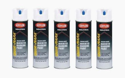 KRYLON Quik-Mark APWA Solvent-Based Inverted Marking Paint NEW (LOT OF 5)