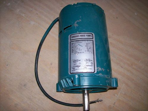 FAIRBANKS MORSE PUMP MODEL 5KC38LN166X 1/2 HP 3450 RPM CODE L 115 VOLT