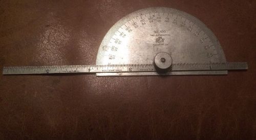 STARRETT 493 Protractor and Depth Gage, 6 In