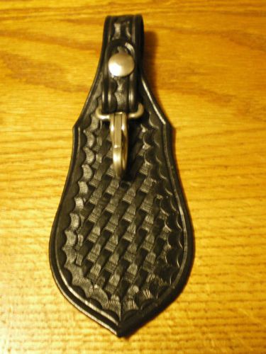 Bianchi Black Basketweave Leather Key Holder Police Corrections Jailer Security