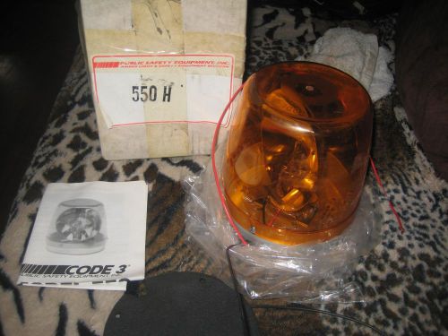 Public safety equipment/code3  550 single rotator beacon  warning light, amber. for sale