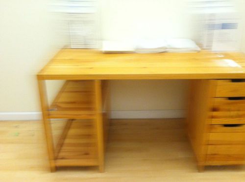 Light wood desk