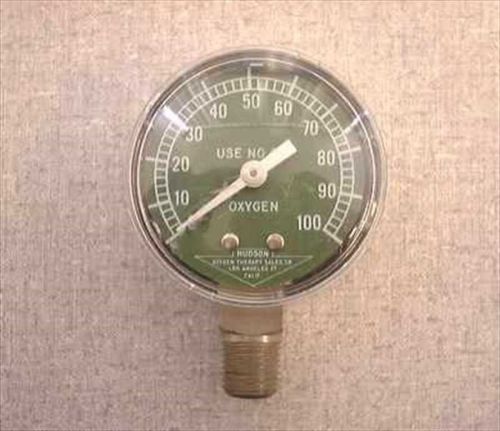 Hudson 2 1/4&#034; O2 Pressure Gauge O2 Gauge