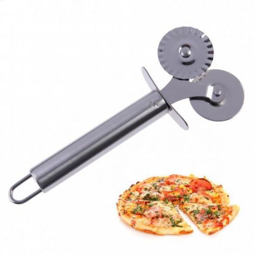 Stainless steel pizza pie pastry pasta dough fluted wheel cutter for sale