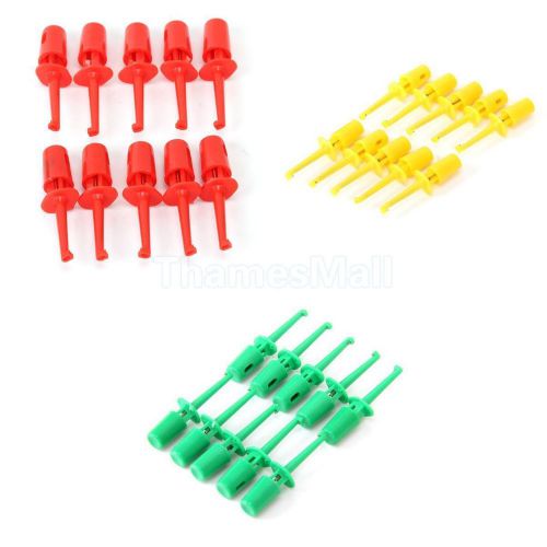 30pcs 4.2cm Mini Grabber Test Probe Hook Spring Clip for Component PCB SMD IC