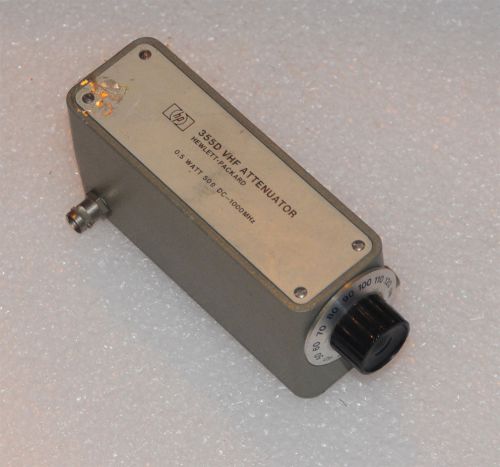 Hewlett Packard HP 355D VHF Step Attenuator 0-1GHz 120dB