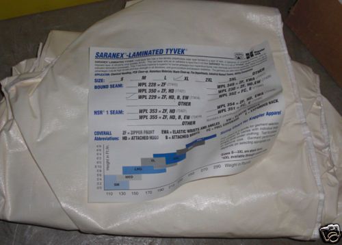 Lot of 12 tyvek laminated suites white size xl new for sale