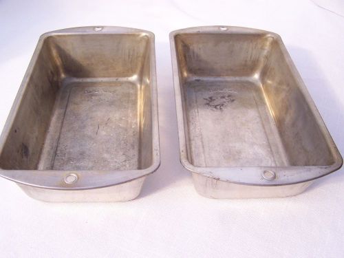 2pc Vintage Bake King Baking Loaf Pans H22 Aluminum  9.75 x 5.75 x 2.75