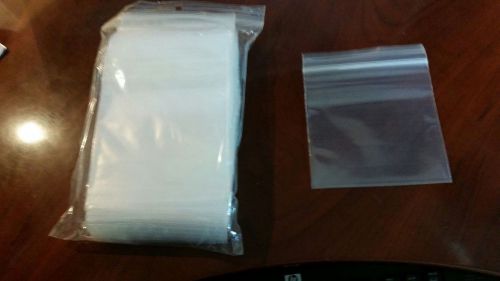 100 - 4x4 Clear 3 Mil Ziplock Zip lock Bags ReClosable Plastic Bags