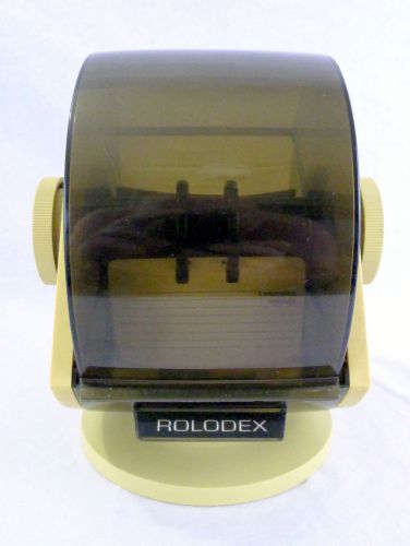 Rolodex Vintage 1970s Rotary Card File Swivel Base-SW-24C-Alphabet Cards EUC