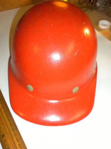 Vintage Fibremetal Hardhat! Orange Adjustable Classic In Good Condition! (USA)