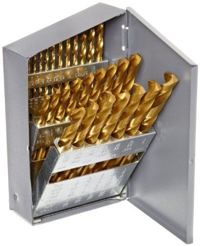 Chicago latrobe 2550 series cobalt steel jobber length drill bit set with metal for sale