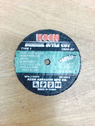 1-1/2&#034;x1/32&#034;x1/8&#034; METAL/MASONRY CUT-OFF WHEEL C60RBF KEEN (KN2-13435-100)