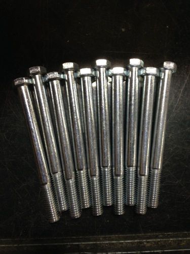 3/8&#034;-16 x 4&#034; 1/4&#034; Zinc Finish Grade 5 Hex Cap Screw (QTY 10 )