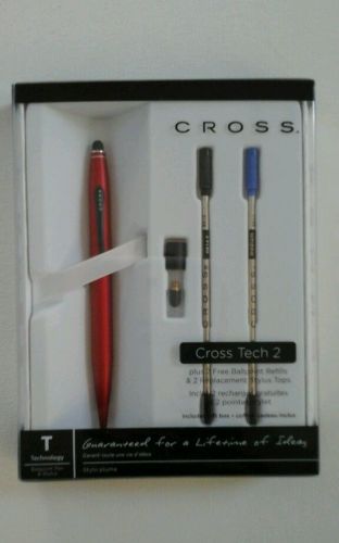 Cross Tech 2 - Red - New in Box with 2 Ballpoint Refills $25