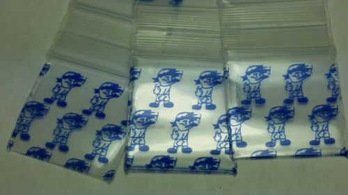 1010 Orig Apple 2.5mil Mini Ziplock Baggies (1&#034;x1&#034;) (1pk/100bags) BLUE BOY