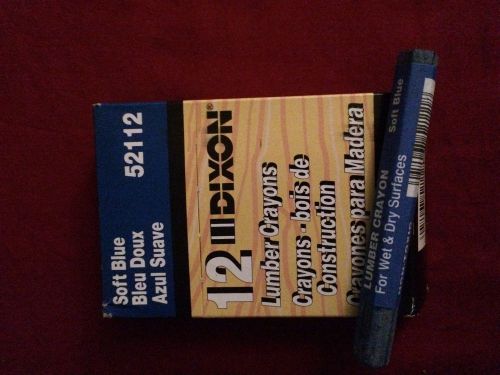 Dixon lumber crayon construction crayons soft blue #52112  box of 12  new for sale