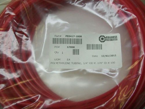 NEW COILHOSE PNEUMATICS POLYETHYLENE TUBING PE0417-100R 1/4&#034; OD X 170&#034; ID 100&#039;