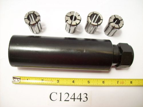 DA180 COLLET EXTENSION 2&#034; DIA. SHANK &amp; (4) DA 180 COLLETS LOT C12443