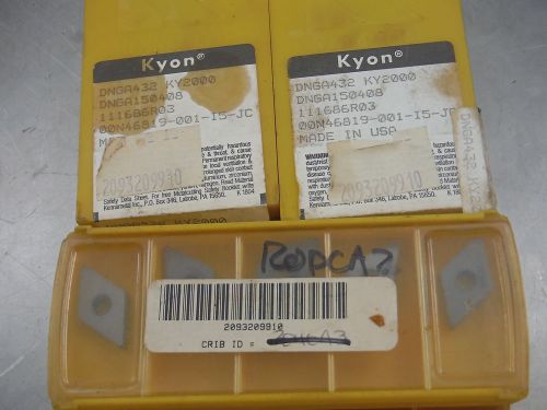 KENNAMETAL CERAMIC INSERTS DNGA432 KY2000 DNGA150408 QTY5 (LOC1625)