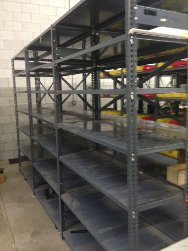 Steel Shelving - Industrial Grade Shelving - 18&#034; x 48&#034; with 7 Shelves