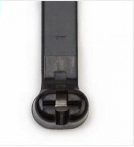 3m #ctsb11bk50-c black nylon 6/6 standard cross section steel barbed cable tie for sale