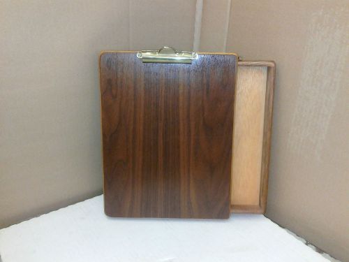 Vintage Wooden Clip Board W/Sliding Drawer Stash Box Steampunk Stash Tray