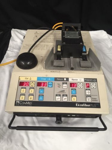 Conmed Aspen Excalibur Plus PC Electrosurgical Unit ESU with Foot Switches