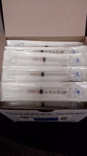 100 Syringes 3cc(3ml) 23G x 1.5&#034; Vanish point (.6mm x 38mm)