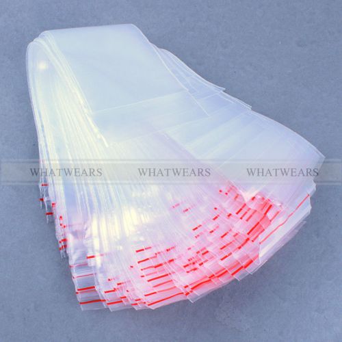 100x 5x15cm Jewelry Ziplock Zip Lock Reclosable Plastic Poly Clear Bags TGB