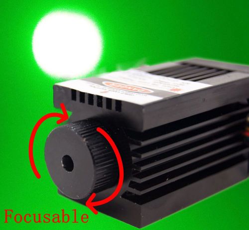 Focusable 12V 532nm 50mW TTL Green Laser Module/Solid Industrial Design w/ fan