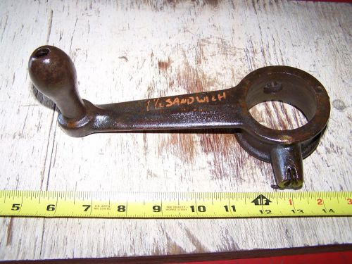 Original SANDWICH 1 1/2hp Cast Iron Starting Crank Hit Miss Engine Steam NICE!!