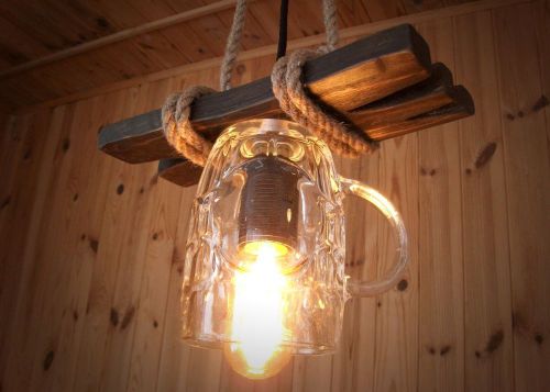 Beer glass lamp