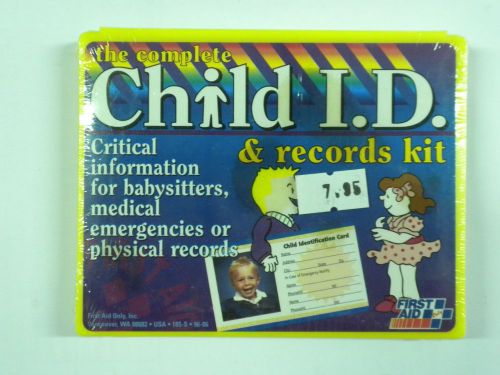 The complete child id &amp; records kit w/ finger print record card*a must have* new for sale