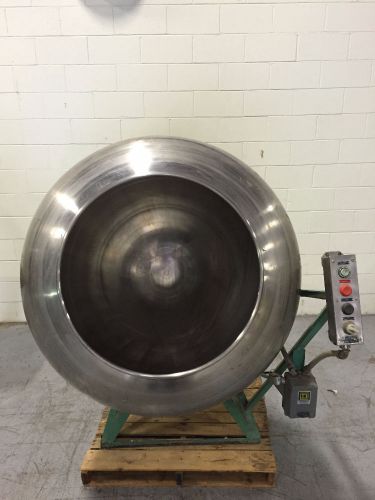 42&#034;  COATING/POLISHING PAN STAINLESS STEEL PAN