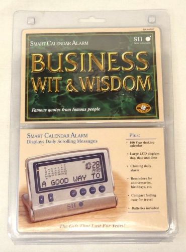 Business Wit &amp; Wisdom Smart Calandar Alarm Scrolling Messages New Seiko