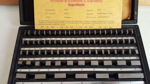 FOWLER GAGE BLOCKS SET 81PC ECONOMYC 6126  /12960