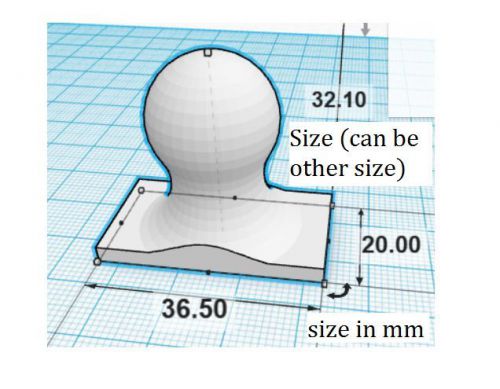 3d printed landscape stamper this size or your custom size EU UK US diy business