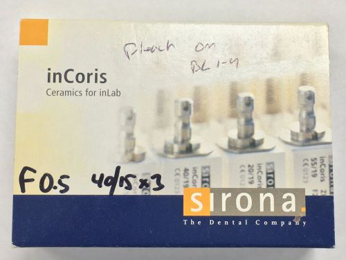 Sirona MCXL Zirconia blocks