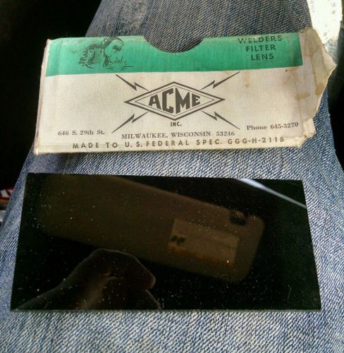 Vintage NOS Acme cool green welders filter lens no. 10