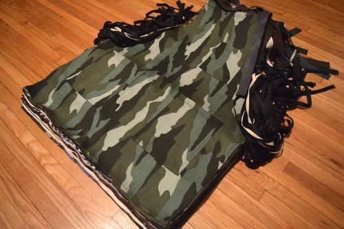 Vertical Camouflage Apron Tools Woodwork Barber Hair Stylist Artist Chef Grill
