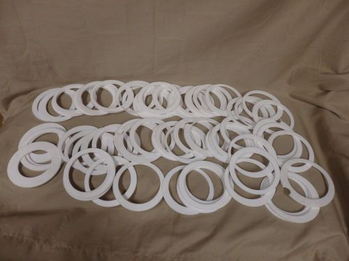 Lot of 5 Pounds of Teflon Discs 4 3/4&#034; Diameter 1/8&#034; Thickness Centers Cut (E6)