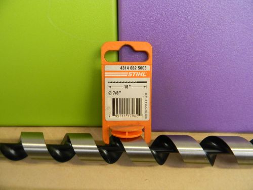 Stihl bt45 others 7/8&#034; x 18&#034; wood bore drill bit new oem $ 4314 682 5003 for sale