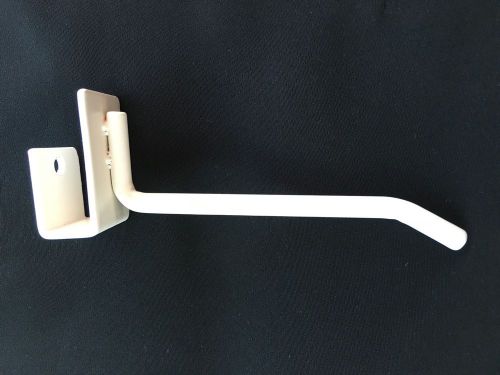 100 (Pack) NEW Slat Wall Hooks Peg 4&#034; White