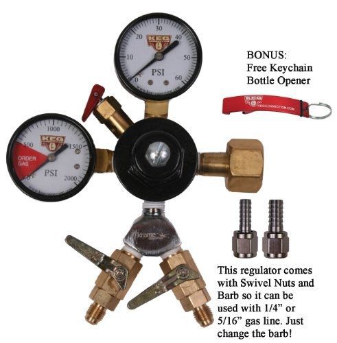 Kegconnection Beer Regulator WYE&#039;d dual check Valves