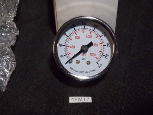 4FMT7 Pressure Gauge, Test, 1-1/2 In, 304 Stainless Steel,